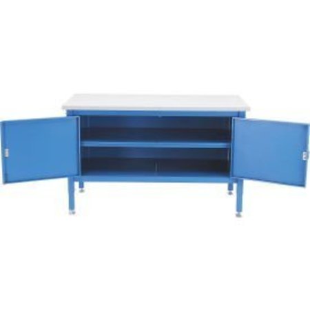 GLOBAL EQUIPMENT 60 x 30 Security Cabinet Bench - ESD Safety Edge 253964BL